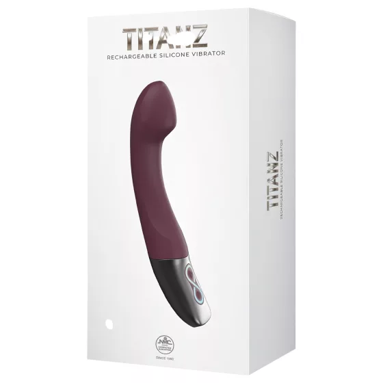 Excellent Power Titanz - rechargeable G-spot vibrator (burgundy)