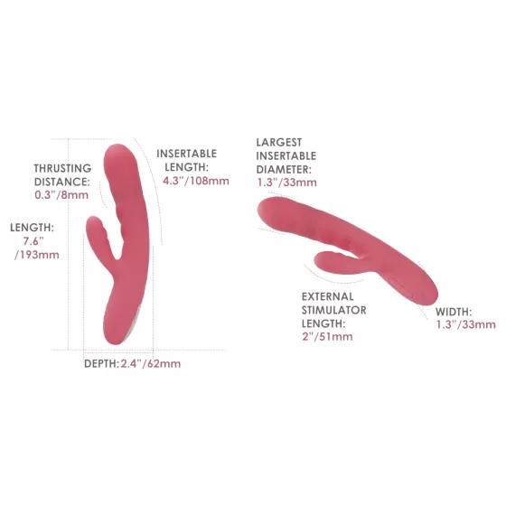 Svakom Avery - Rechargeable Thrusting Clitoral Vibrator (Pink)