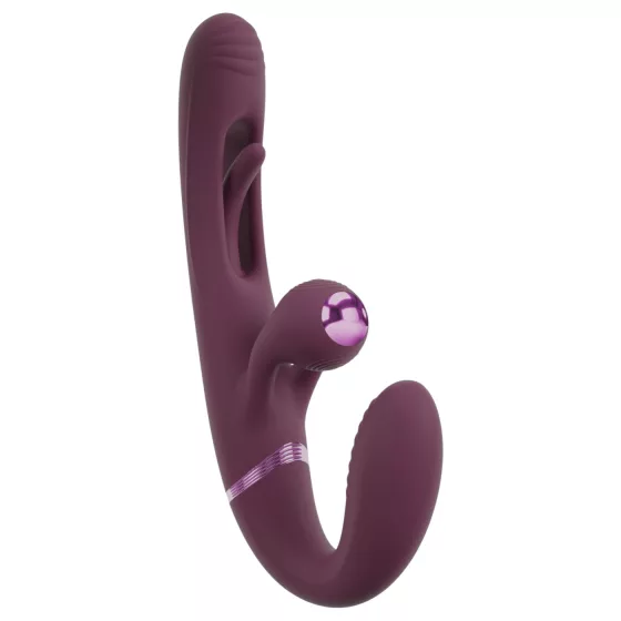 Javida - strapless strap-on couple vibrator (purple)