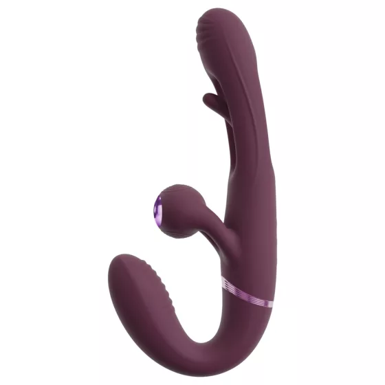 Javida - strapless strap-on couple vibrator (purple)