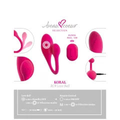 Beau Coeur Coral - Remote Control Vibrating Egg (Pink)