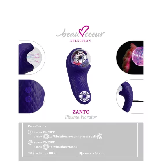 Beau Coeur Zanto - Plasma Vibrator (Purple)