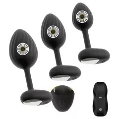 ANOS - Vibrating Anal Plug Set (Black)