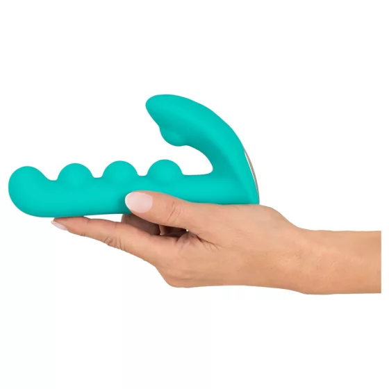 Beau Coeur Sylora - beaded 2‑in‑1 vibrator (green)
