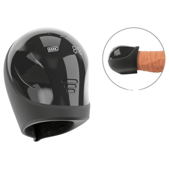 Rebel - waterproof glans vibrator (black)