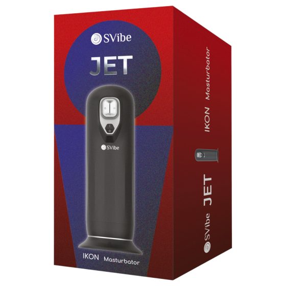 Snail Vibe Jet - thrusting masturbator with warming function (black) 