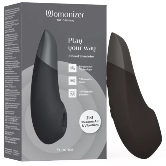 Womanizer Enhance 2-in-1 air‑pulse clitoral stimulator + vibrator (black)