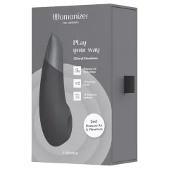   Womanizer Enhance 2‑in‑1 Air Pulse Clitoral Stimulator + Vibrator (Black)
