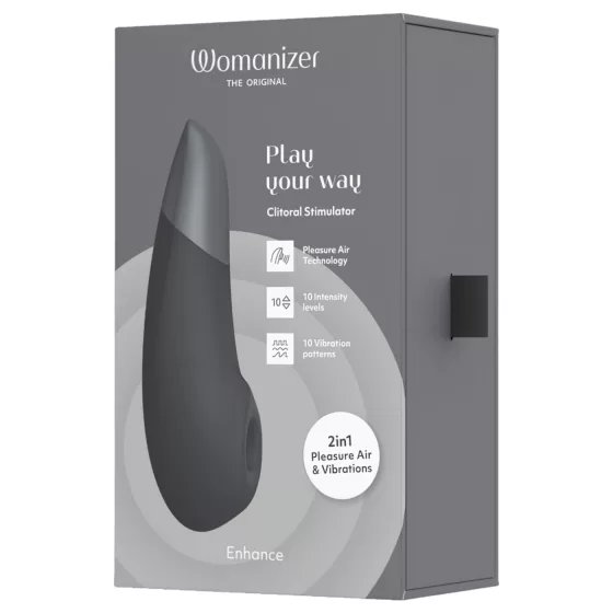 Womanizer Enhance 2-in-1 air‑pulse clitoral stimulator + vibrator (black)