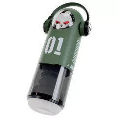 Rebel Skull - thrusting and vibrating masturbator (green)