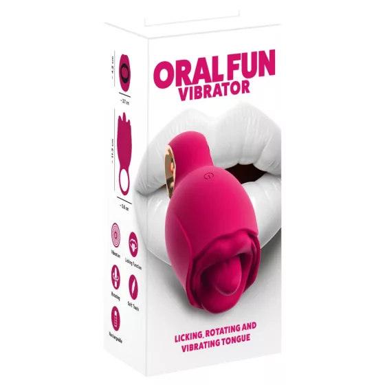You2Toys Oral Fun - tongue clitoral vibrator (pink)