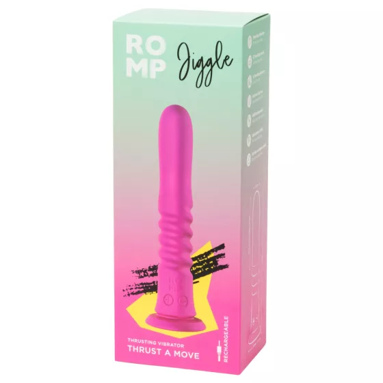 ROMP Jiggle - thrusting vibrator with suction cup (pink)