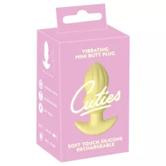 Cuties Mini - Ribbed Vibrating Anal Plug (Yellow)