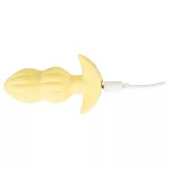 Cuties Mini - Ribbed Vibrating Anal Plug (Yellow)