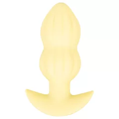 Cuties Mini - Ribbed Vibrating Anal Plug (Yellow)