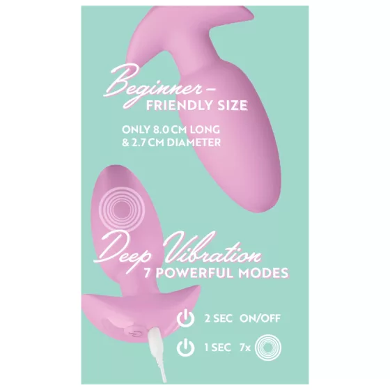 Cuties Mini - Vibrating Anal Plug (Pink)