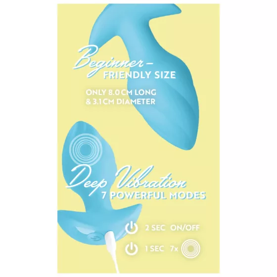Cuties Mini - Vibrating Anal Plug (Blue)