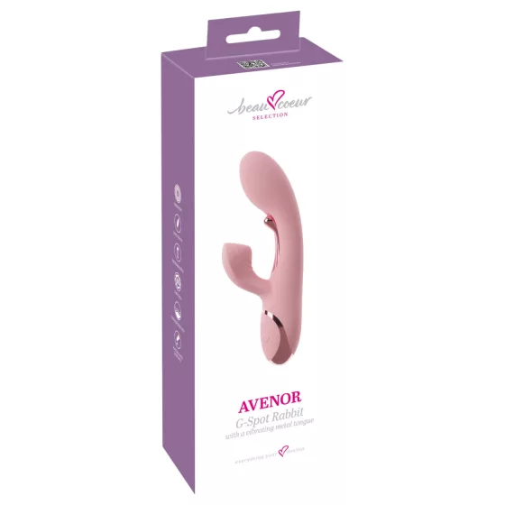 Beau Coeur Avenor - tongue-style, clitoral-arm G-spot vibrator (pink)