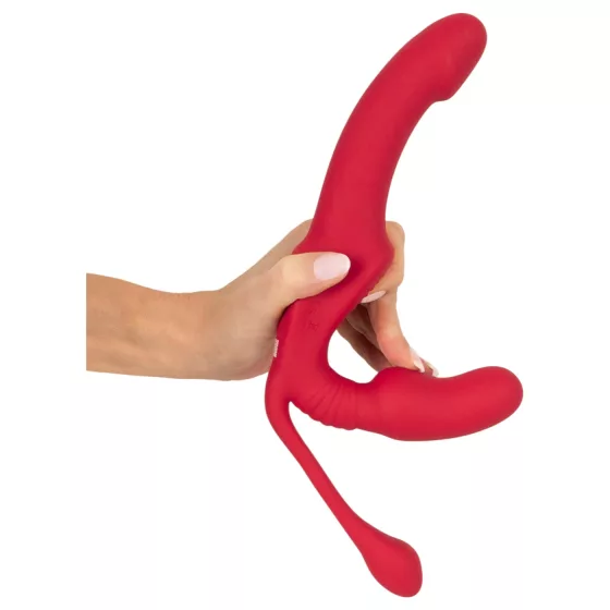 You2Toys Strapless - strap-on 3-pronged vibrator (pink)