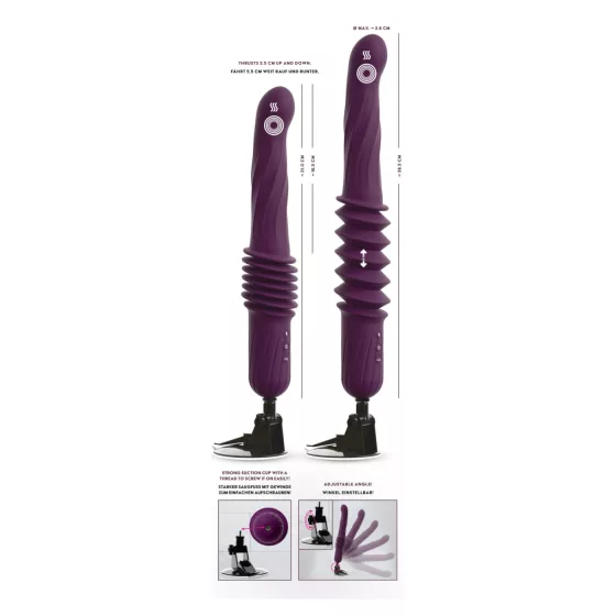 You2Toys - Remote-Controlled Heated Thrusting Vibrator (Purple)