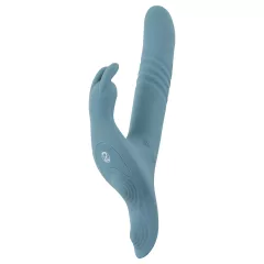   You2Toys - 3‑piece strap-on rabbit thrusting vibrator with remote control (blue)