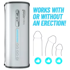 VacuGlide 2 - Luxury Automatic Male Masturbator (Silver)