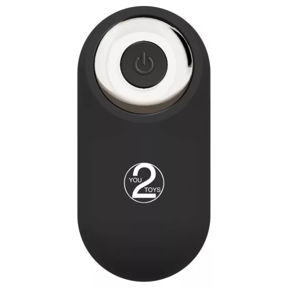You2Toys - remote-controlled double strap-on vibrator (black)