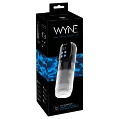   WYNE 12 - suction, rotating and vibrating rechargeable masturbator (black)