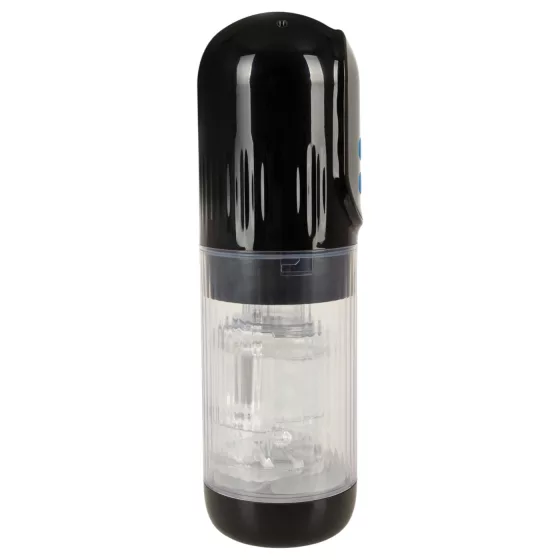 WYNE 12 - suction, rotating and vibrating rechargeable masturbator (black)