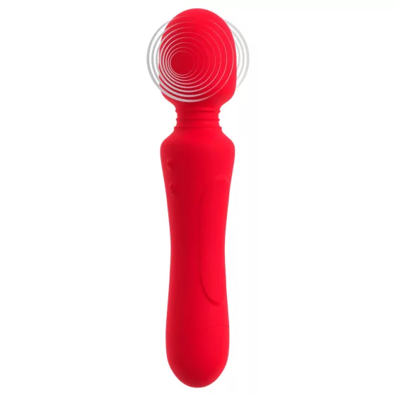 Sweet Smile - rechargeable, waterproof wand vibrator (red)