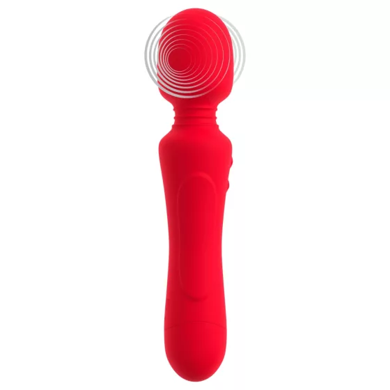 Sweet Smile - rechargeable, waterproof wand vibrator (red)