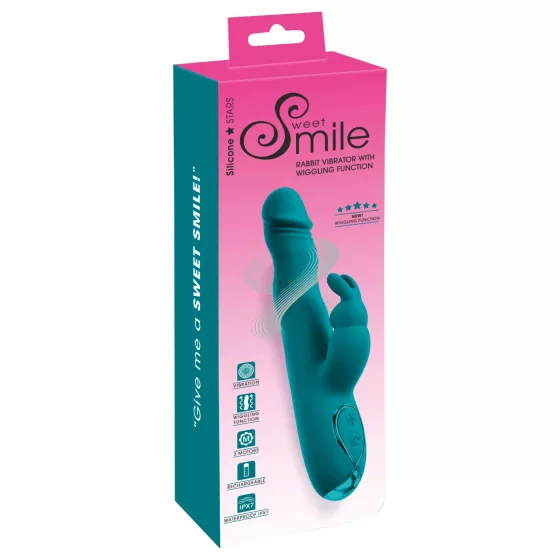 Sweet Smile - rabbit vibrator with wave motion (blue)