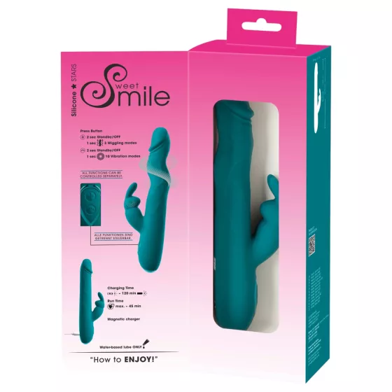 Sweet Smile - rabbit vibrator with wave motion (blue)
