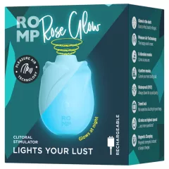 ROMP Rose Glow - air‑pulse clitoral stimulator (blue)
