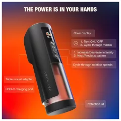   Arcwave Thruster - thrusting and rotating automatic masturbator (black)