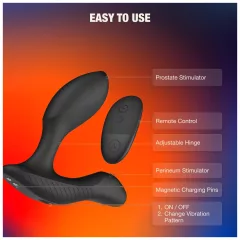 Arcwave Perk - prostate vibrator with remote control (black)