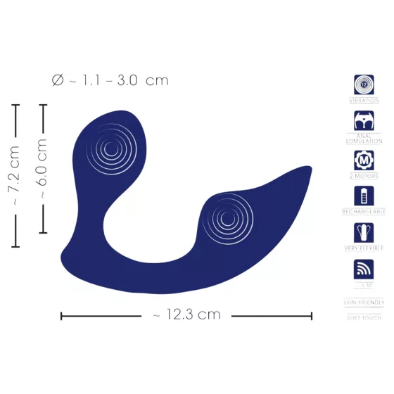 SMILE - Remote Control Blue Panty & Anal Vibrator