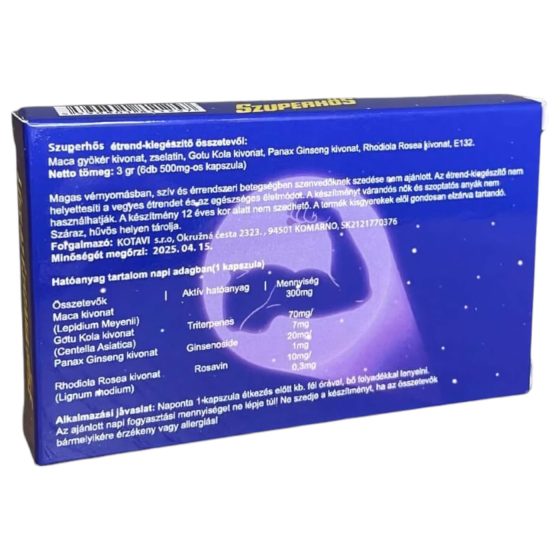 SuperHero - Potent Dietary Supplement Capsules for Men (6-pack)