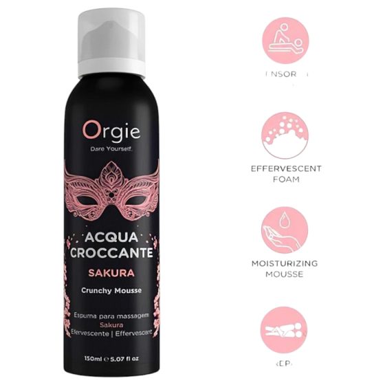 Orgie Acqua Croccante - Cherry Blossom Massage Foam (150ml)