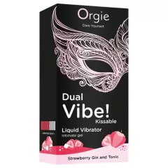   Orgie Dual Vibe - Unisex Liquid Vibrator - Strawberry Gin Tonic (15ml)