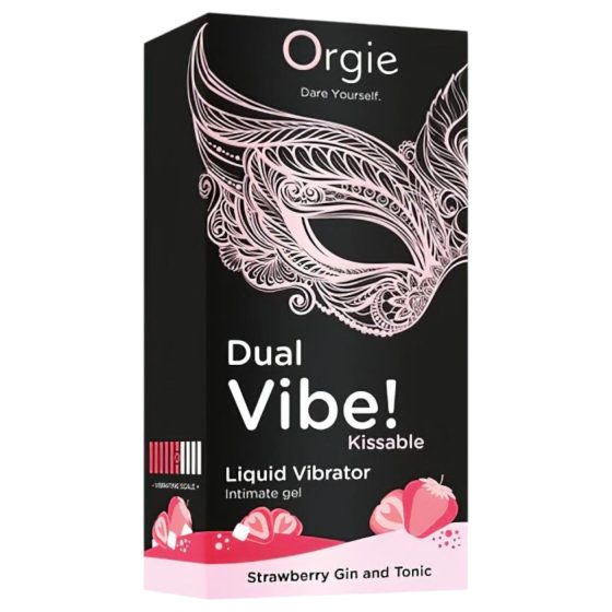 Orgie Dual Vibe - Unisex Liquid Vibrator - Strawberry Gin Tonic (15ml)