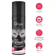   Orgie Dual Vibe - Unisex Liquid Vibrator - Strawberry Gin Tonic (15ml)