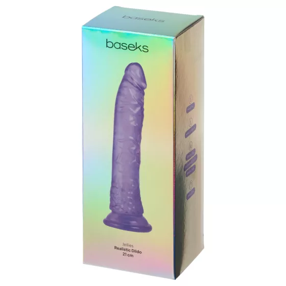 Baseks Jellies - suction cup jelly dildo (purple)