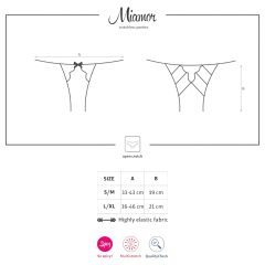 Obsessive Miamor - Black Lace Open-Back Panties - L/XL