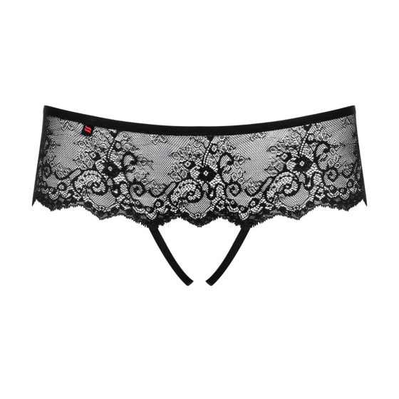 Obsessive Merossa - Sparkling Open Women's Thong - Black