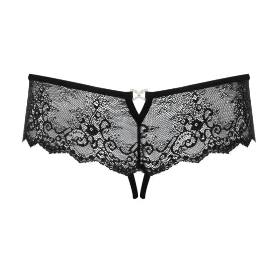 Obsessive Merossa - Sparkling Open Women's Thong - Black