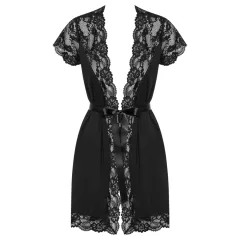 Obsessive - lace robe (black)