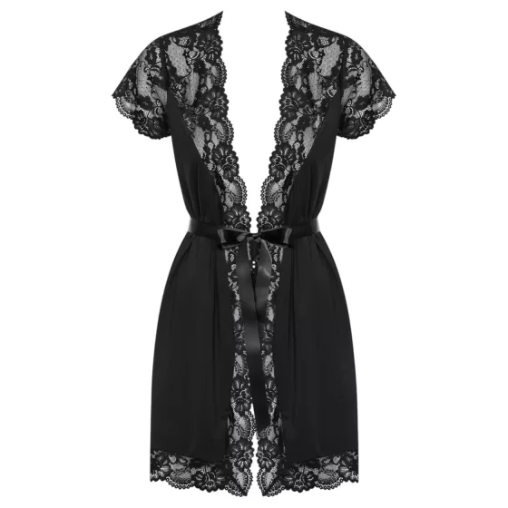 Obsessive - lace robe (black)