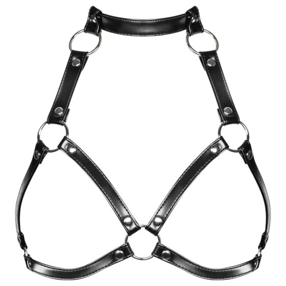Obsessive A740 - Halter Neck Decorative Body Harness Top (Black) - S-L