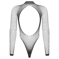 Obsessive - long-sleeved black fishnet bodysuit (S-L)